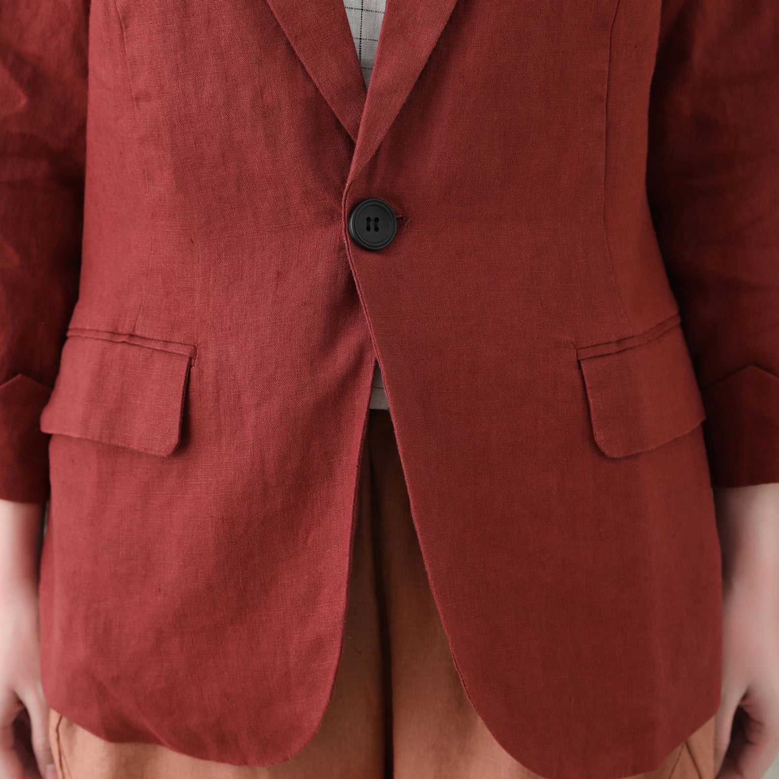 Maria - Roter Damen-Leinenblazer